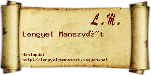 Lengyel Manszvét névjegykártya